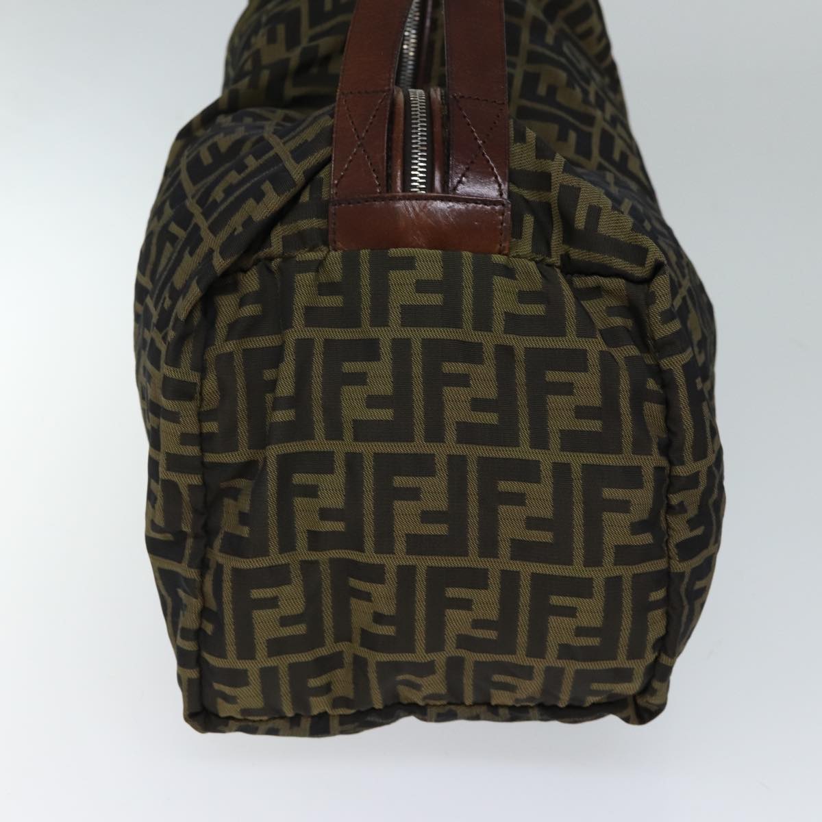 Luxury Fendi Zucca Canvas Shoulder Bag Brown Black72418