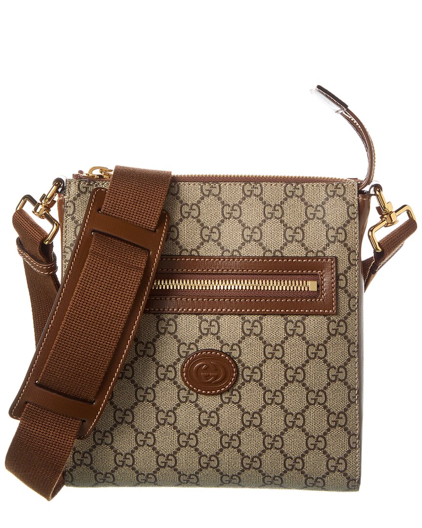 Gucci GG Supreme Canvas & Leather Messenger Bag