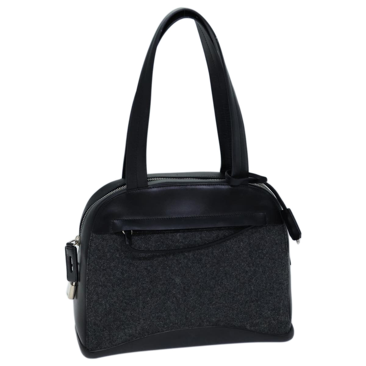 Luxury PradaShoulder Bag Wool Gray 72599