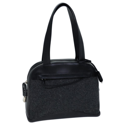 Luxury PradaShoulder Bag Wool Gray 72599
