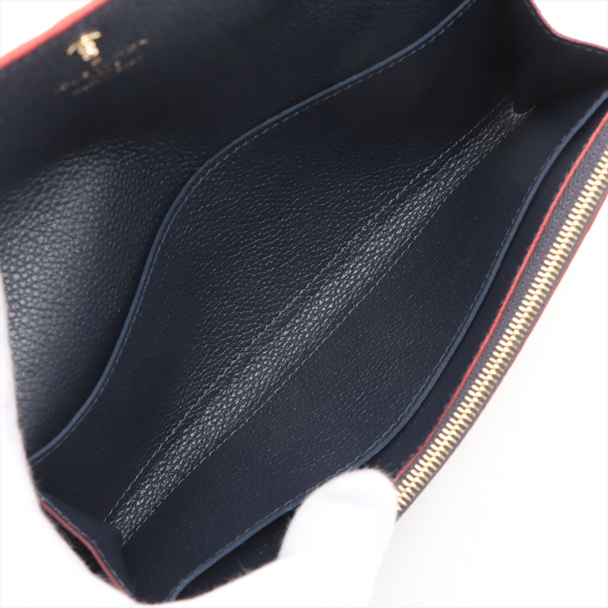 Louis Vuitton Monogram Emplant Portfolio Emily M69417 Marine Rouge Long  Reaction Wallet