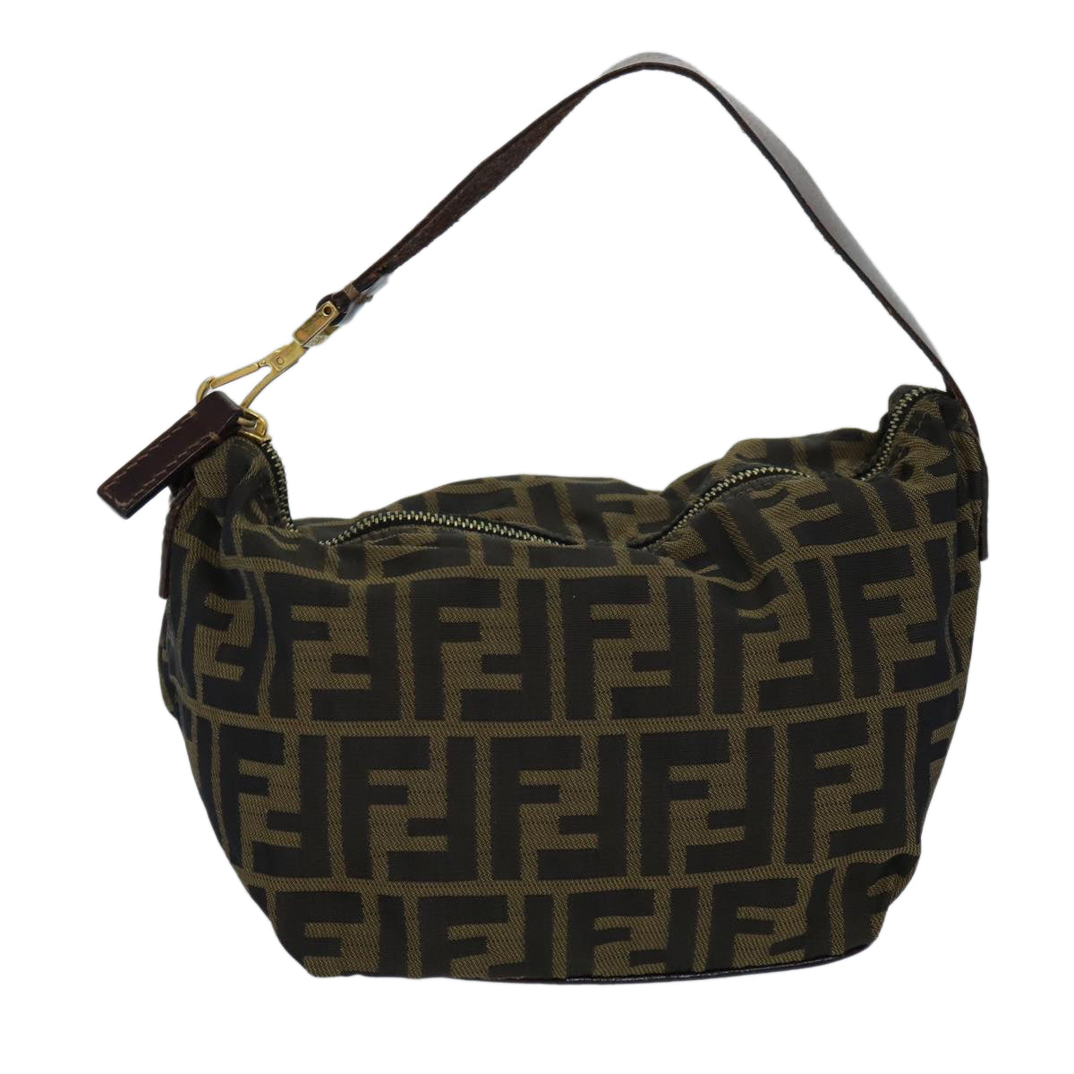 Luxury Fendi Zucca Canvas Hand Bag Brown Black72618