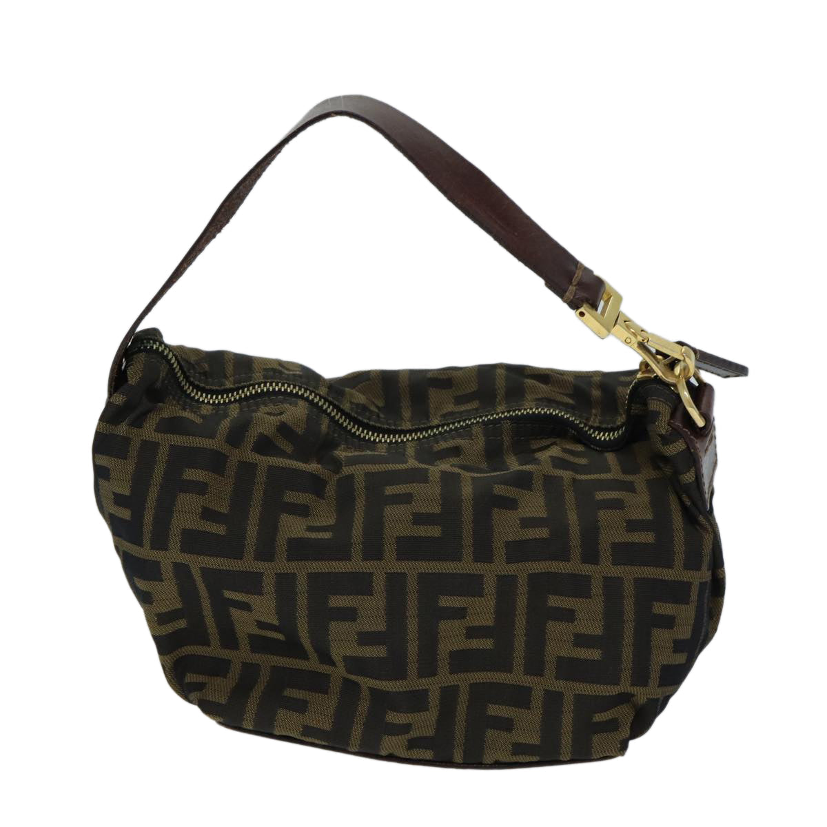 Luxury Fendi Zucca Canvas Hand Bag Brown Black72618