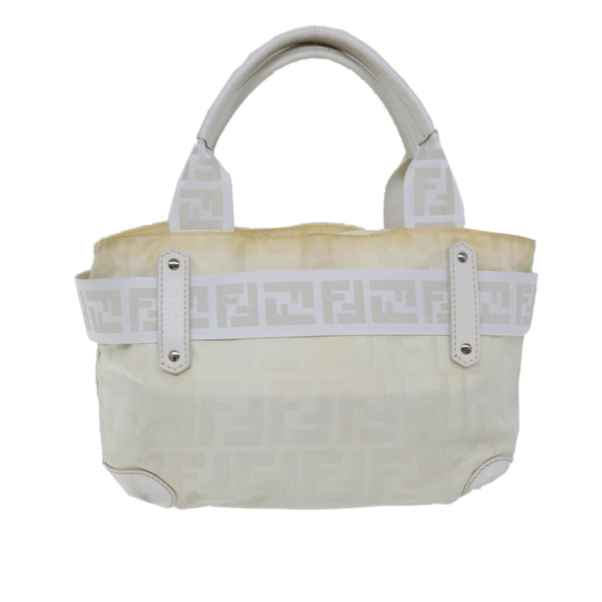 Luxury Fendi Zucca Canvas Hand Bag Nylon White72631