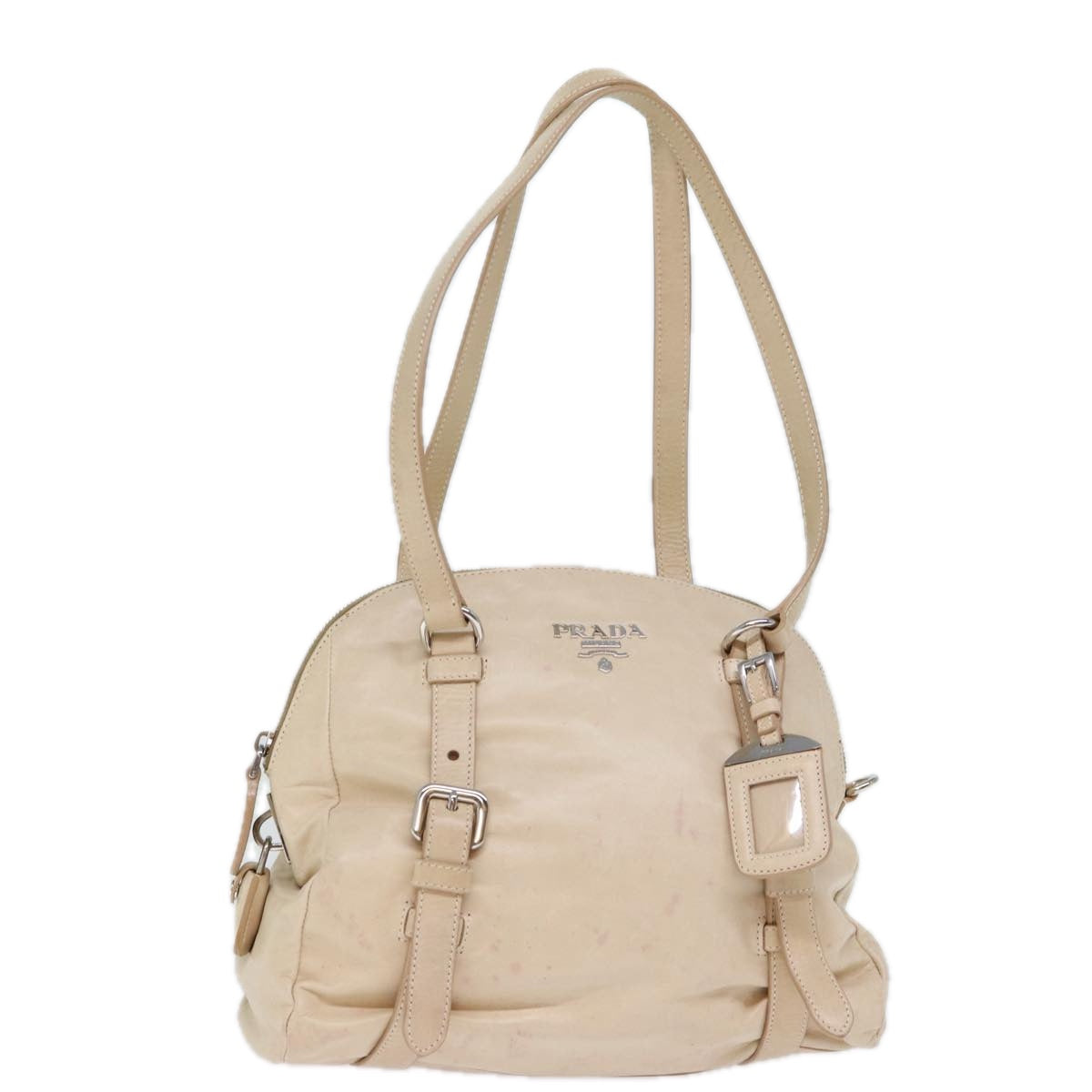 Luxury PradaShoulder Bag Leather Beige 72717