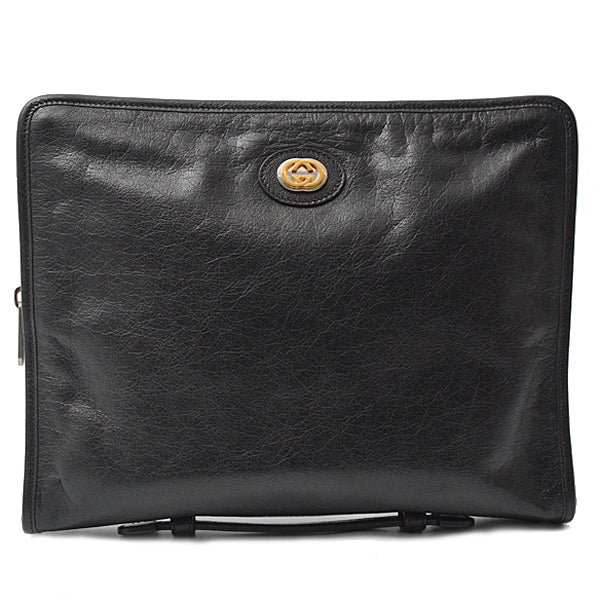 Luxury Gucci Trending 2025 Men's Black Calfskin Clutch Bag 575829