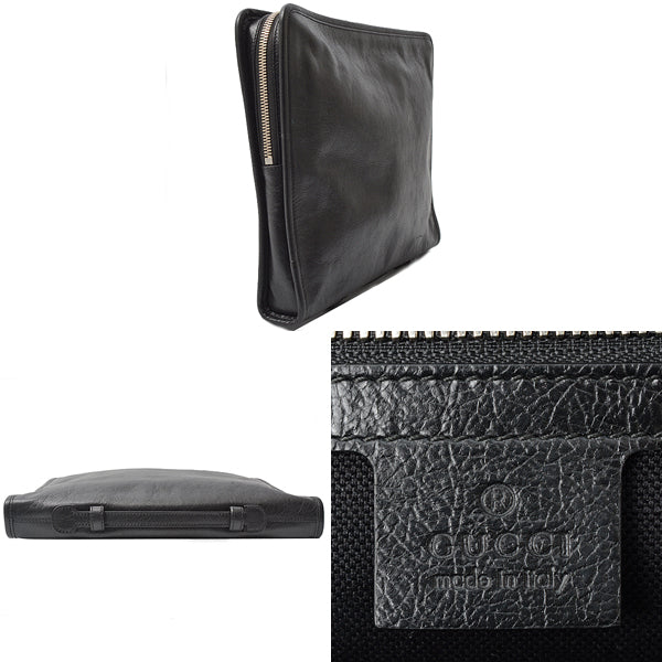 Luxury Gucci Trending 2025 Men's Black Calfskin Clutch Bag 575829