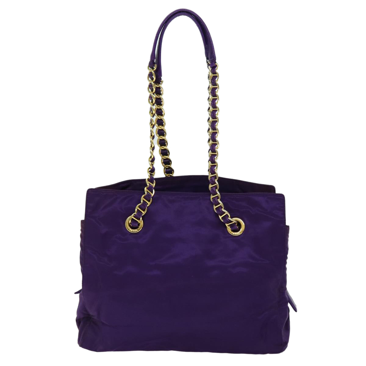 Luxury PradaChain Shoulder Bag Nylon Purple 72859