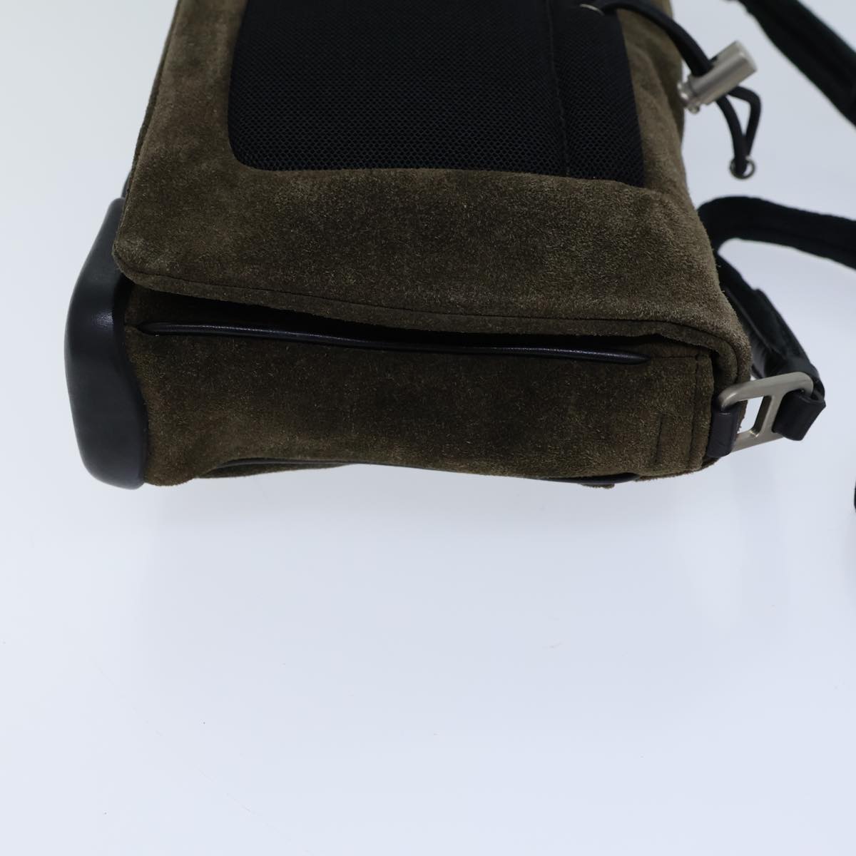 Luxury PradaShoulder Bag Suede Khaki 72953
