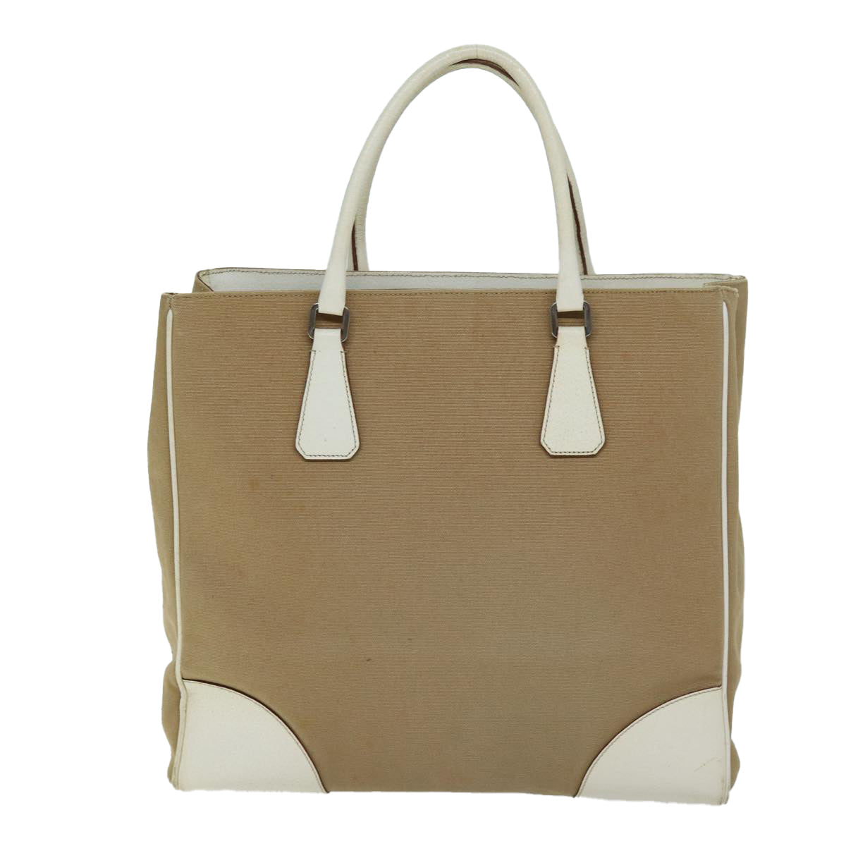 Luxury PradaTote Bag Canvas Beige 72961