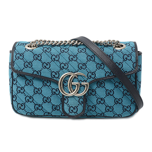 Luxury Gucci Trending 2025 GG Marmont Canvas Chain Shoulder Bag 443497