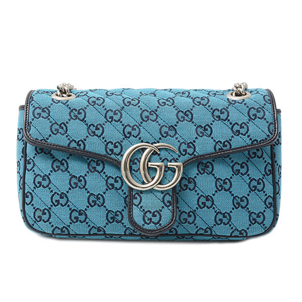Luxury Gucci Trending 2025 GG Marmont Canvas Chain Shoulder Bag 443497