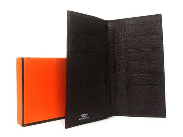Luxury Hermes Wallet H2007 Ladies Cow Leather Coffee