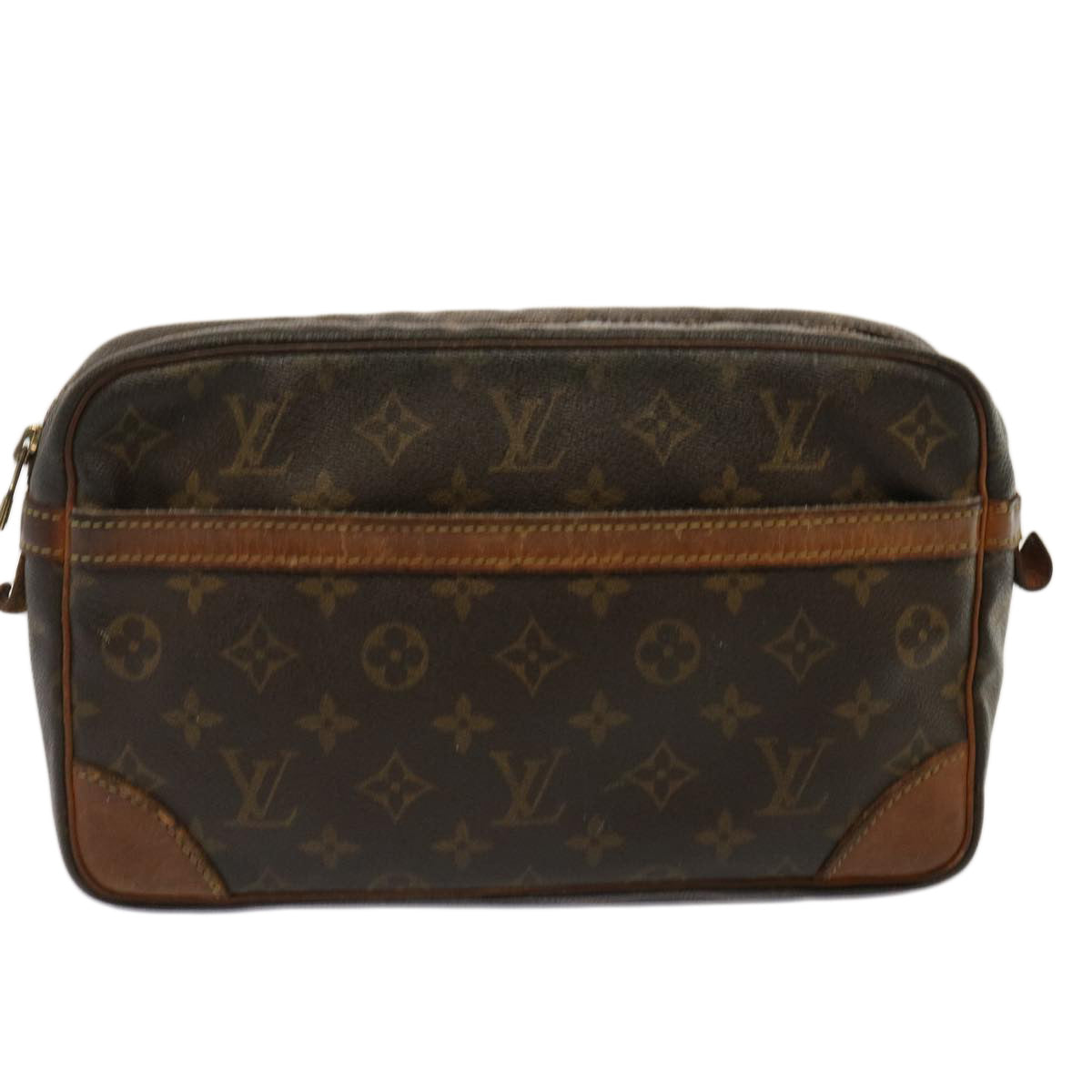 LOUIS VUITTON Monogram Compiegne 28 Clutch Bag M51845 LV 73004