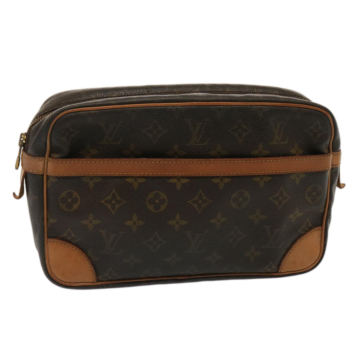 LOUIS VUITTON Monogram Compiegne 28 Clutch Bag M51845 LV 73013