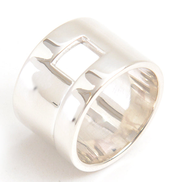 Luxury Gucci Trending 2025 Silver SV925 Square Design Ring 11.5
