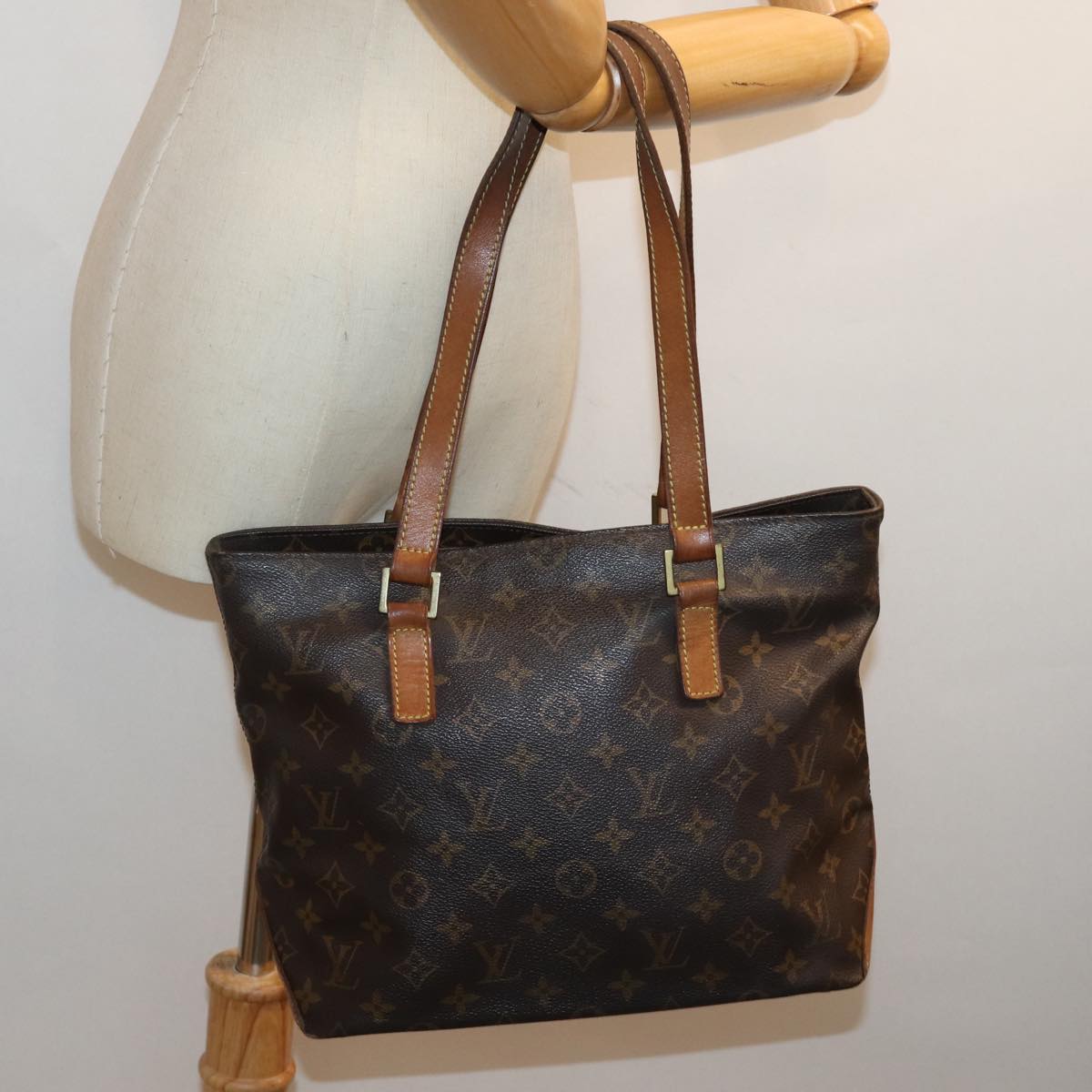 LOUIS VUITTON Monogram Cabas Piano Tote Bag M51148 LV 73078