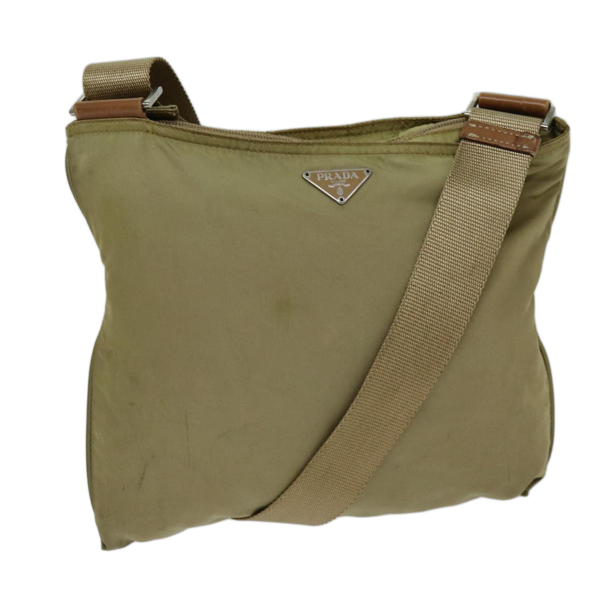 Luxury PradaShoulder Bag Nylon Beige 73098