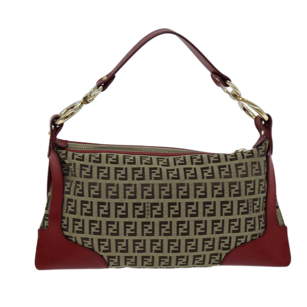 Luxury Fendi Zucchino Canvas Shoulder Bag Beige73133