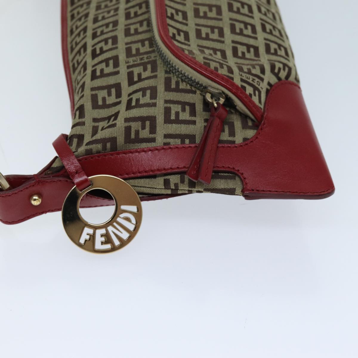 Luxury Fendi Zucchino Canvas Shoulder Bag Beige73133