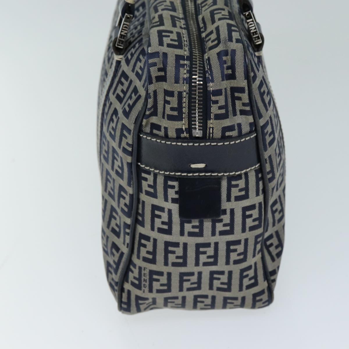 Luxury Fendi Zucchino Canvas Hand Bag Navy73134