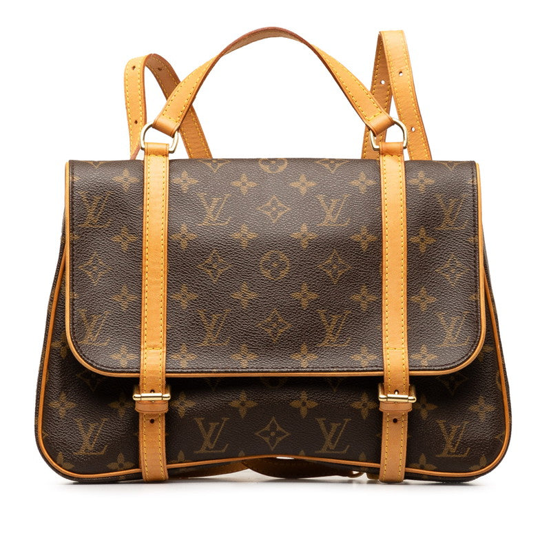 Louis Vuitton Monogram Marrell Saccoads Handbag Shoulder Bag Locks 3WAY M51158 Brown PVC Leather  Louis Vuitton