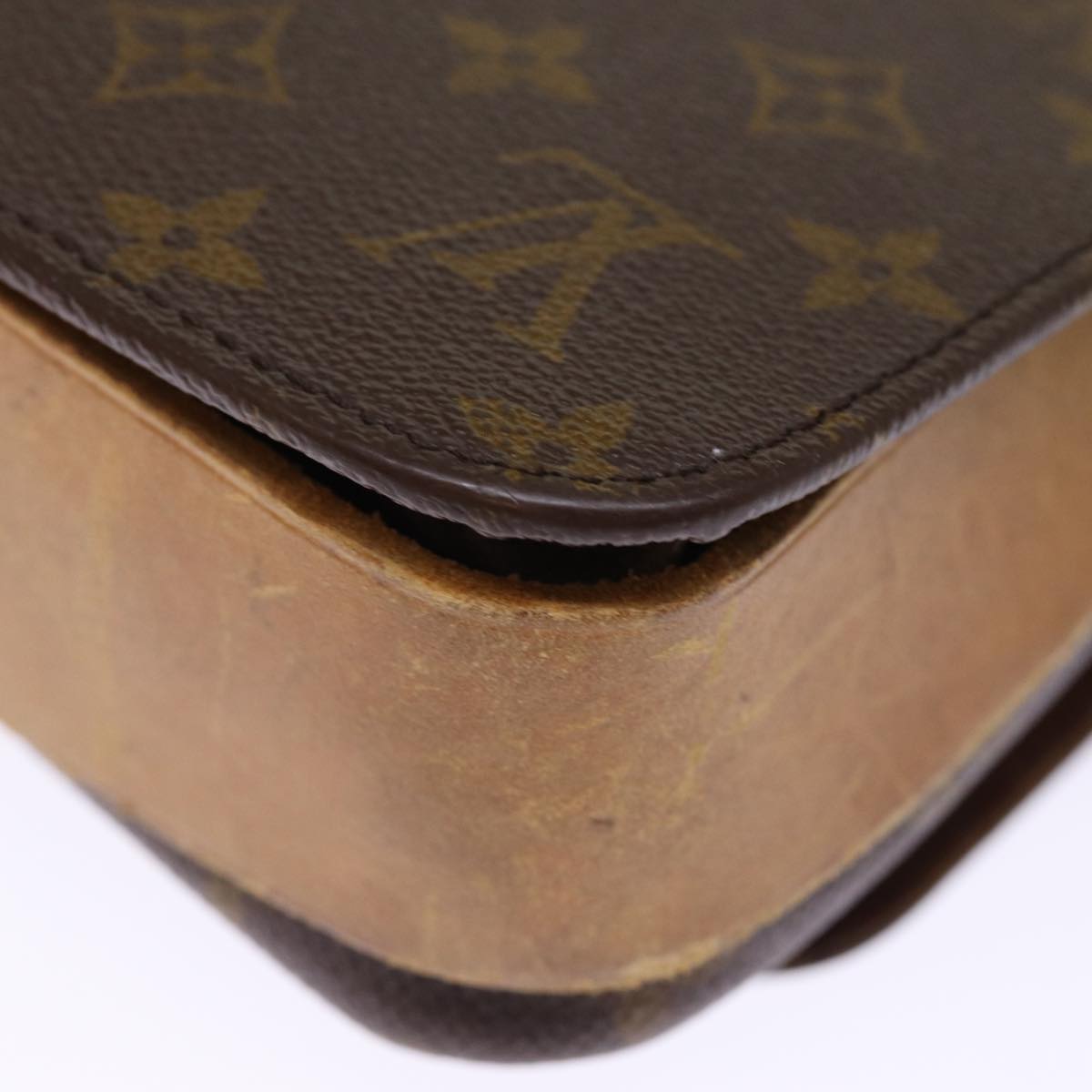 LOUIS VUITTON Monogram Cartouchiere MM Shoulder Bag M51253 LV 73297