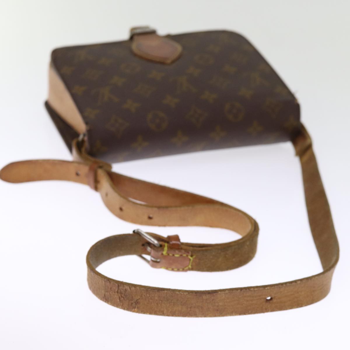 LOUIS VUITTON Monogram Cartouchiere MM Shoulder Bag M51253 LV 73297