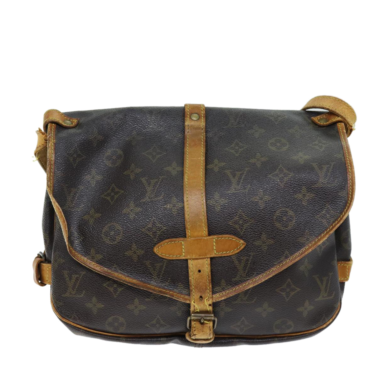 LOUIS VUITTON Monogram Saumur 30 Shoulder Bag M42256 LV 73298