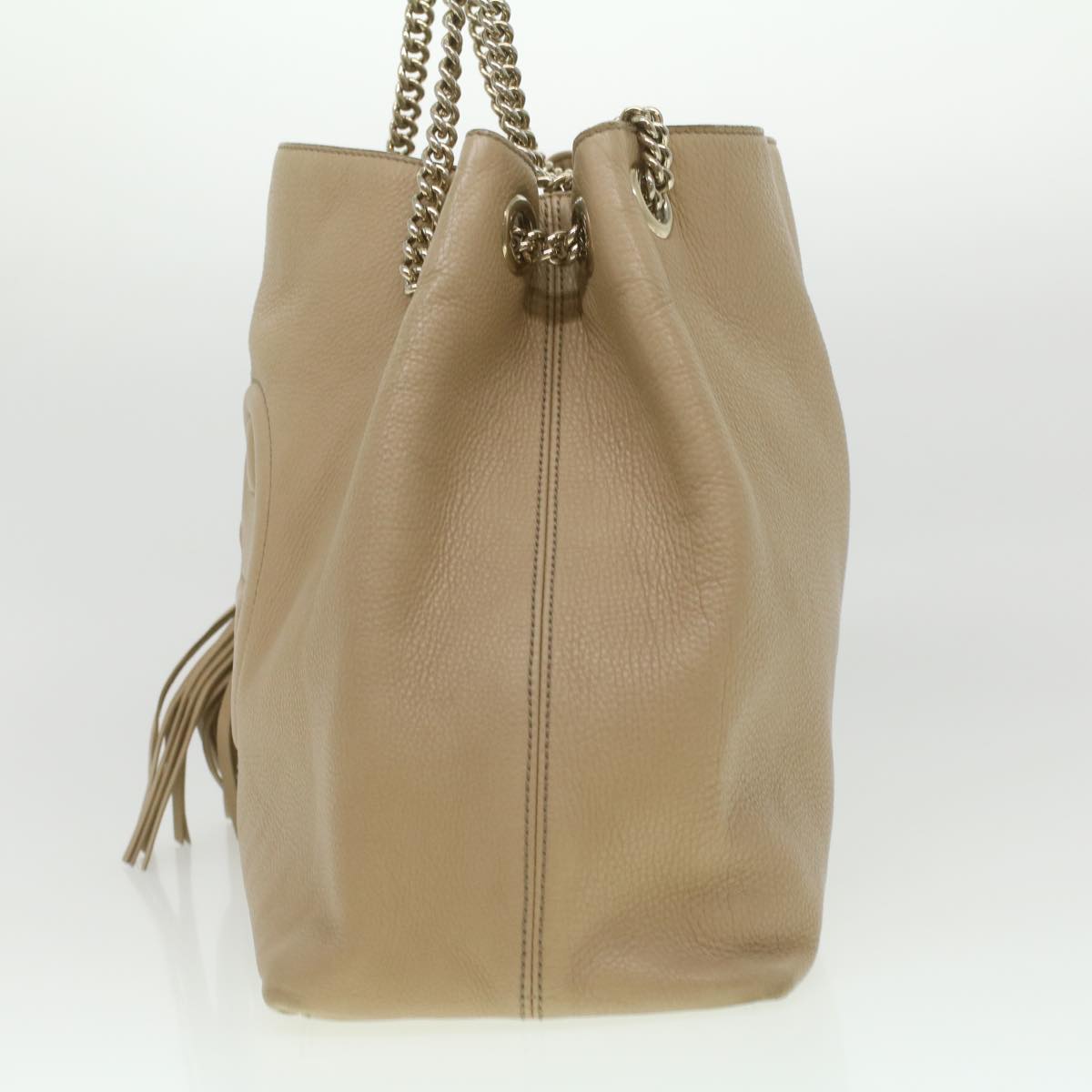 Luxury Gucci Trending 2025 Chain Soho Shoulder Bag Leather Beige