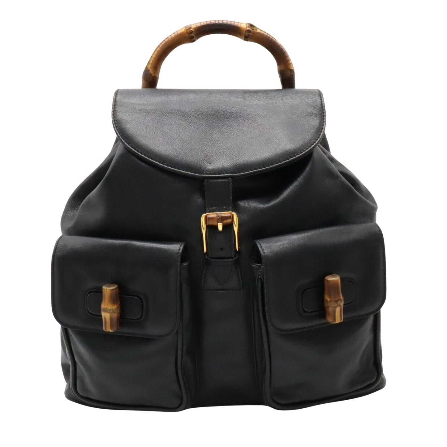 Luxury Gucci Trending 2025 Bamboo  Leather Backpack Bag ()