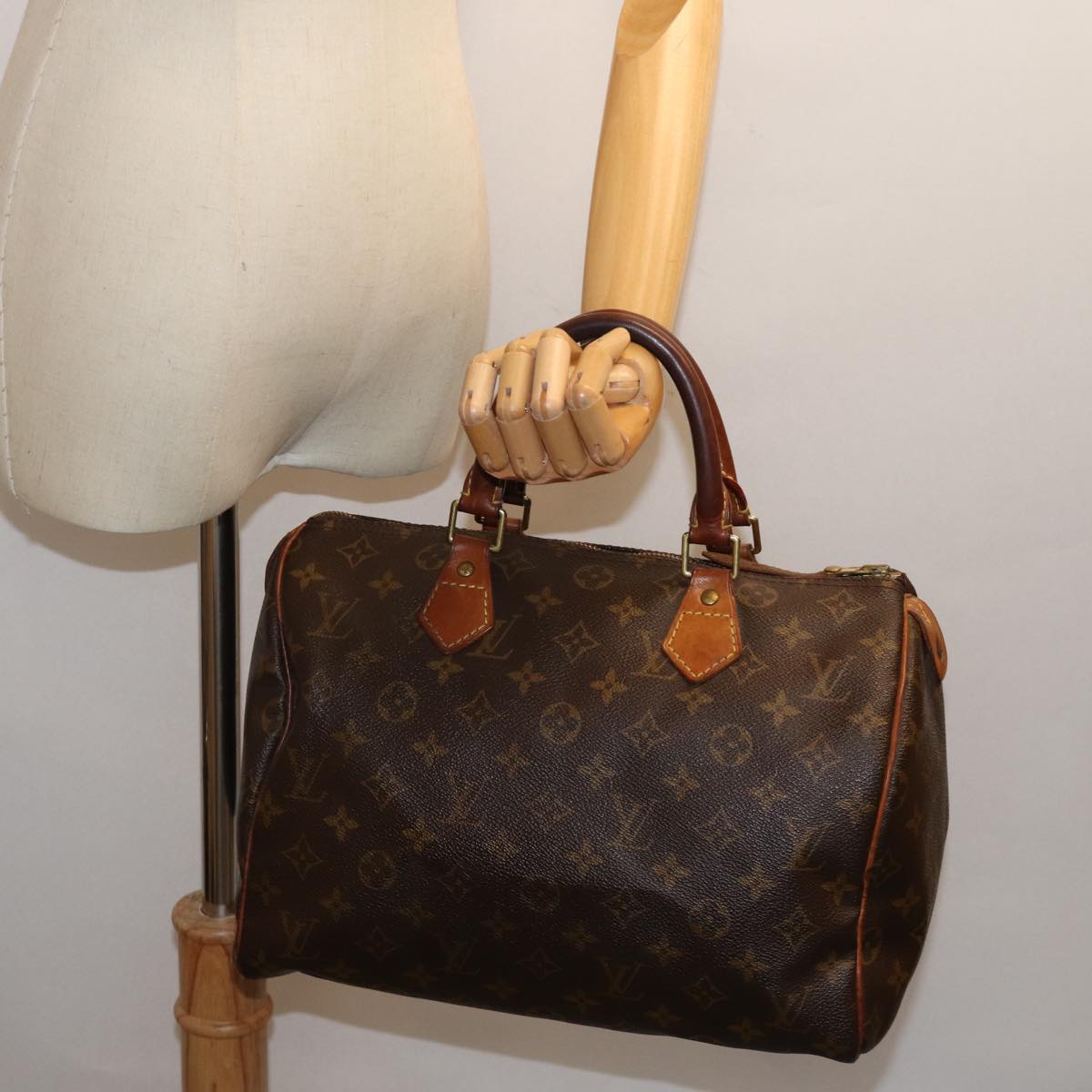 LOUIS VUITTON Monogram Speedy 30 Hand Bag M41526 LV 73320