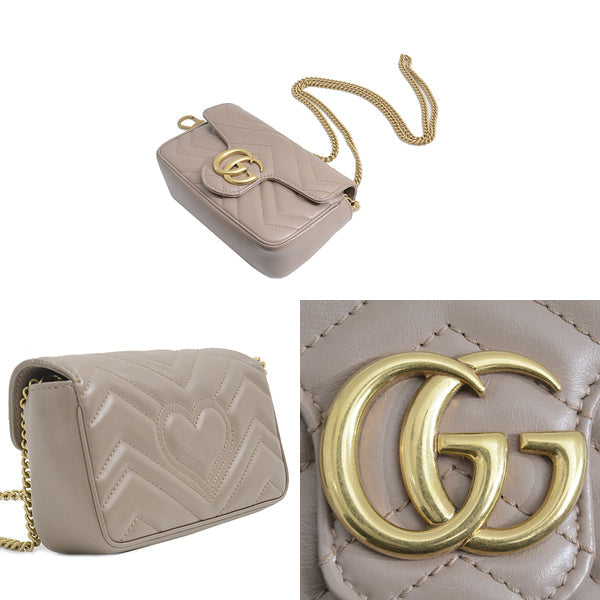 Luxury Gucci Trending 2025 GG Marmont Quilted Leather Super Mini Bag 476433