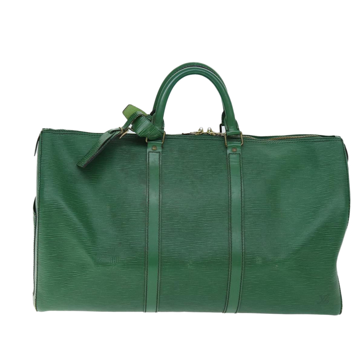 LOUIS VUITTON Epi Keepall 50 Boston Bag Green M42964 LV 73385