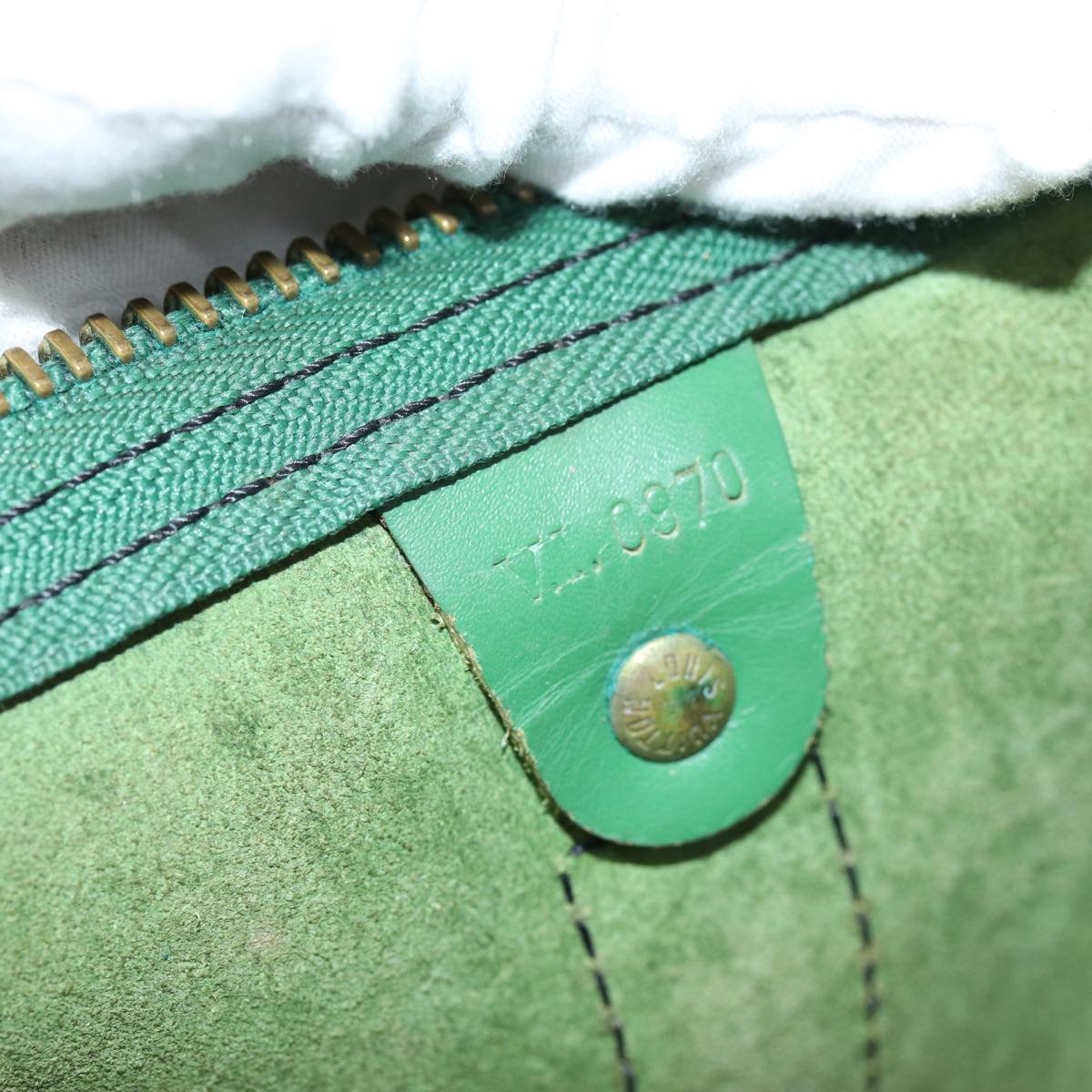 LOUIS VUITTON Epi Keepall 50 Boston Bag Green M42964 LV 73385