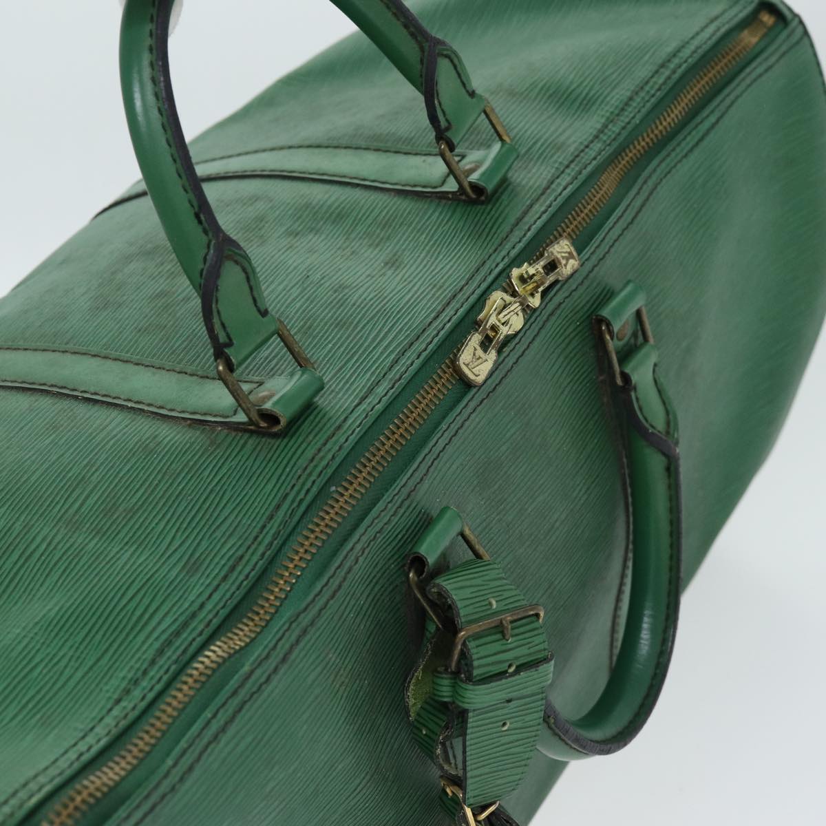 LOUIS VUITTON Epi Keepall 50 Boston Bag Green M42964 LV 73385