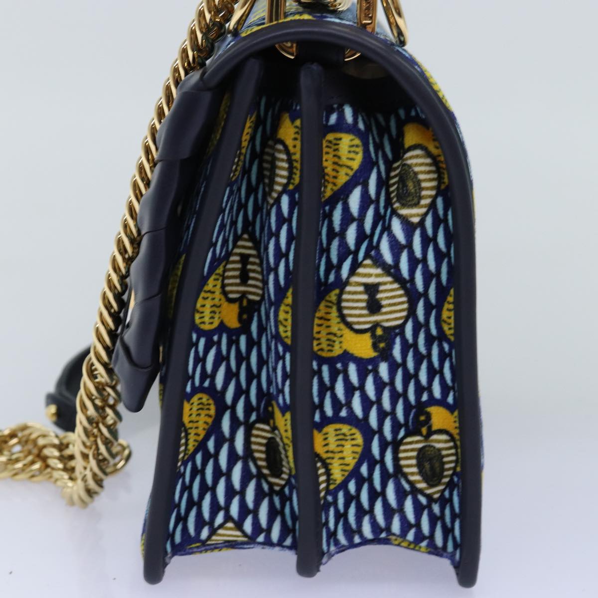 Luxury Fendi Canai Chain Shoulder Bag Suede 2way Blue73399A
