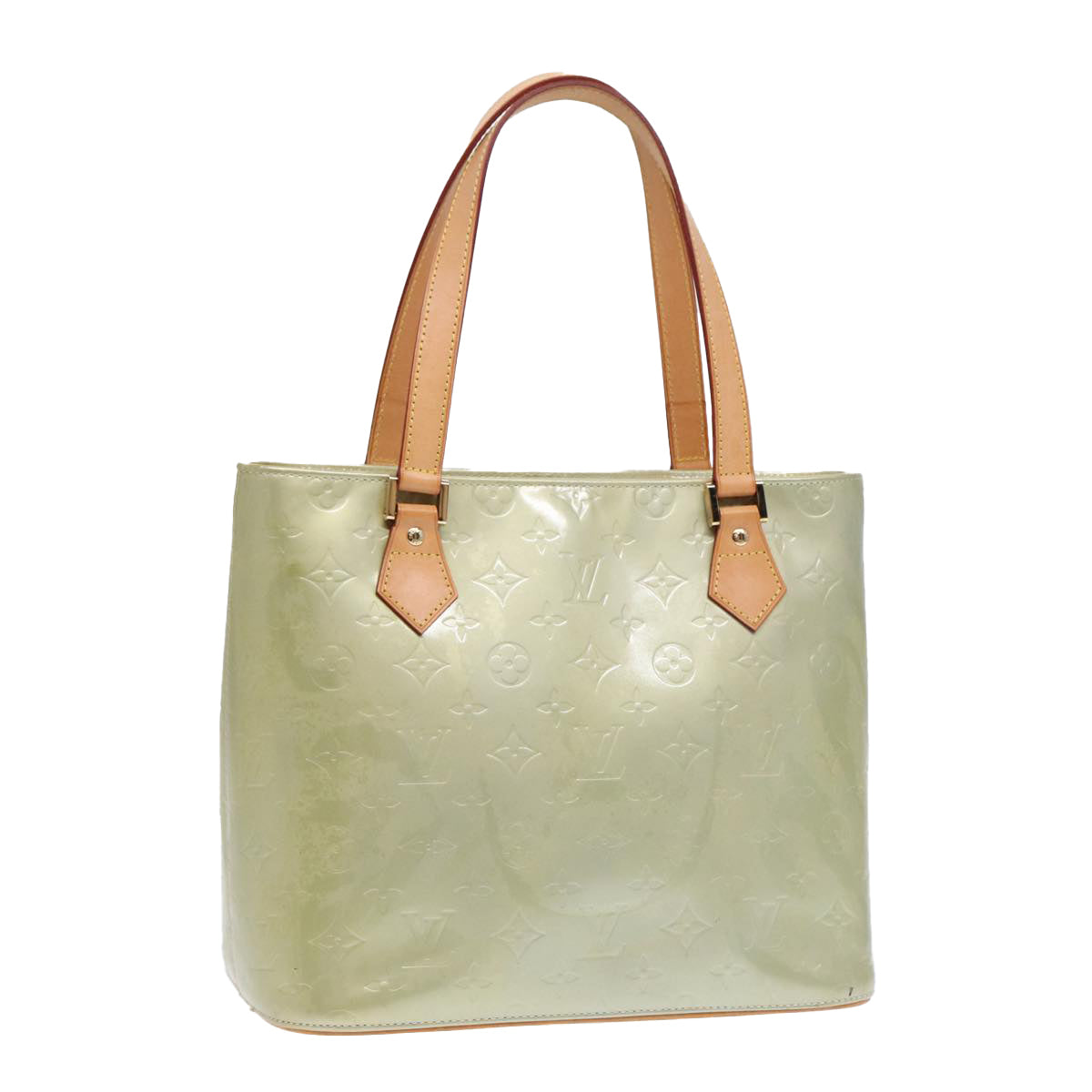 LOUIS VUITTON Monogram Vernis Houston Hand Bag Gris M91053 LV 73418