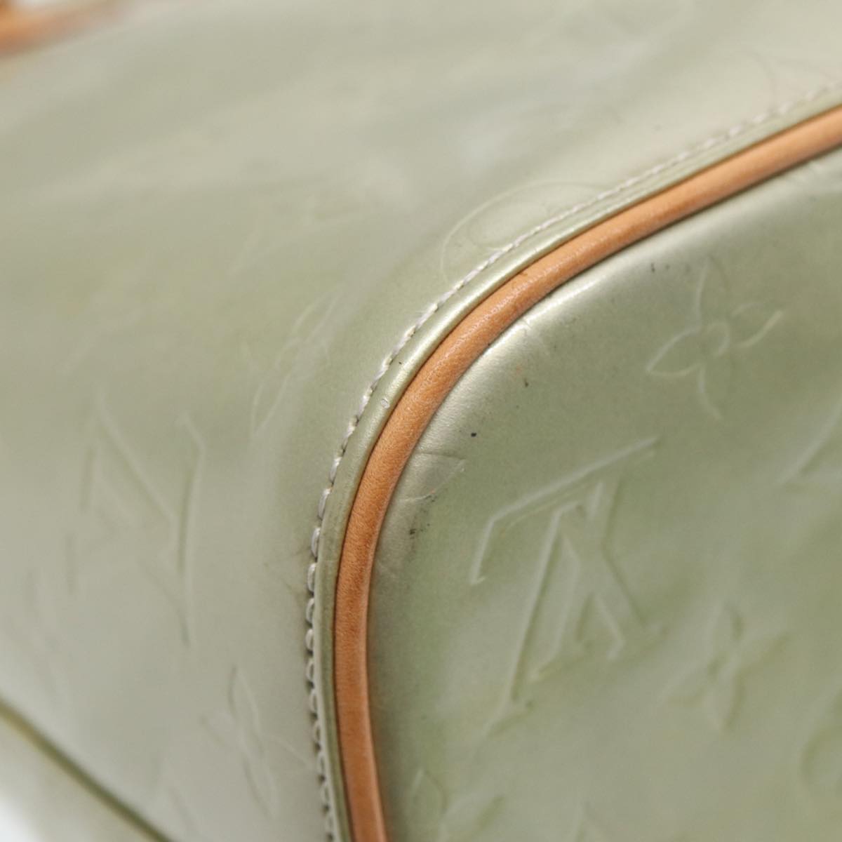 LOUIS VUITTON Monogram Vernis Houston Hand Bag Gris M91053 LV 73418