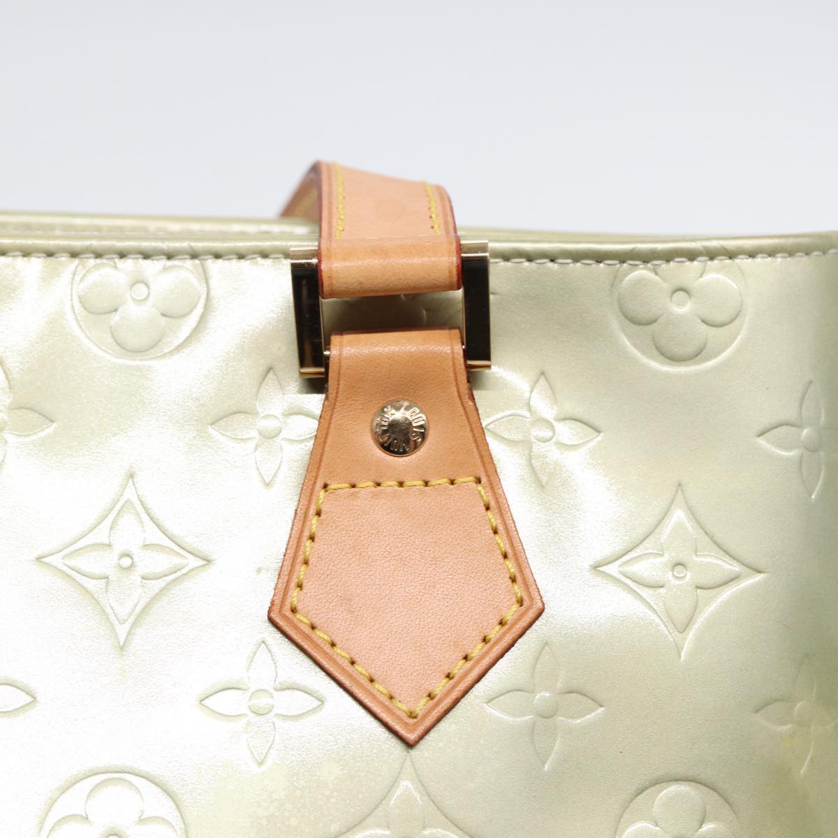 LOUIS VUITTON Monogram Vernis Houston Hand Bag Gris M91053 LV 73418