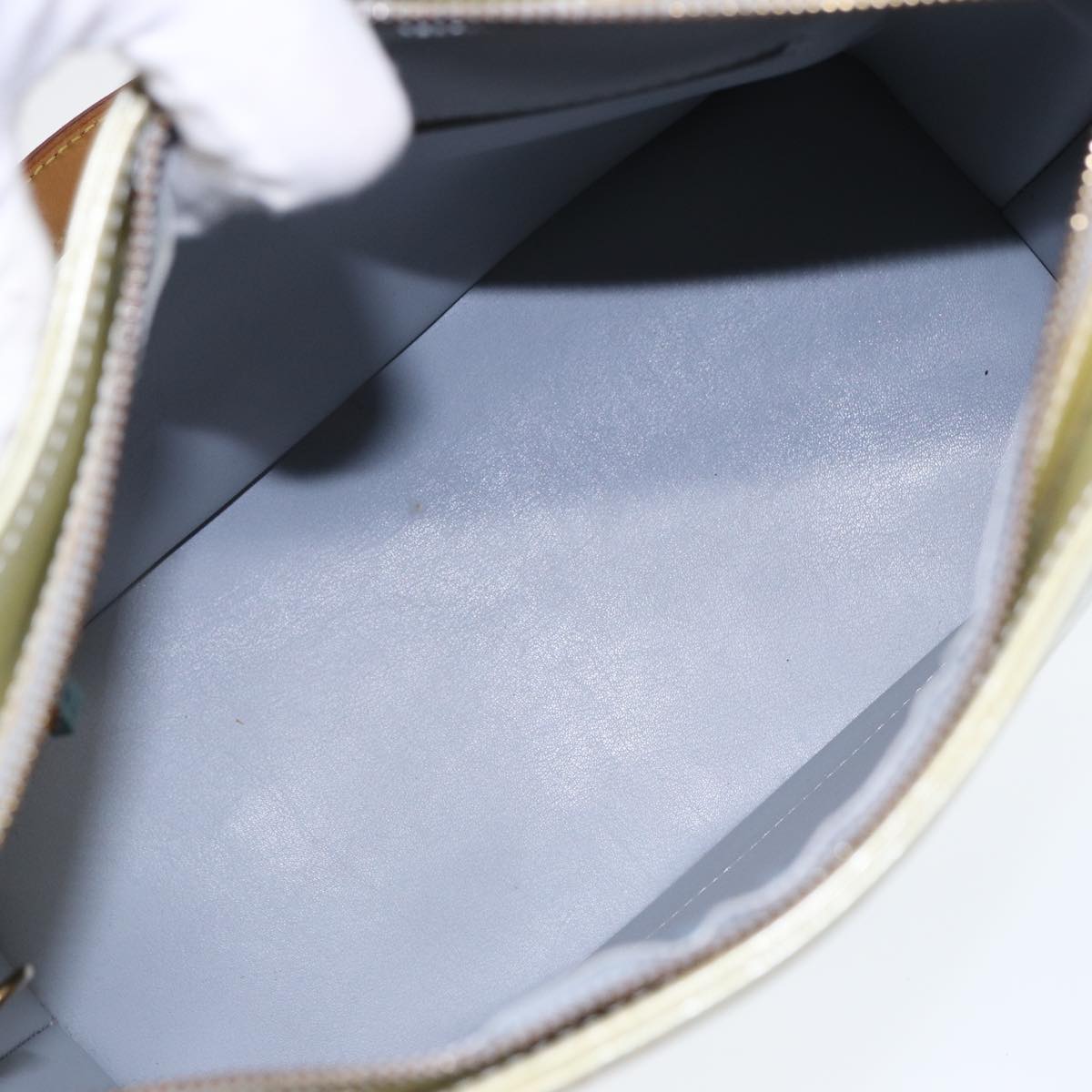 LOUIS VUITTON Monogram Vernis Houston Hand Bag Gris M91053 LV 73418