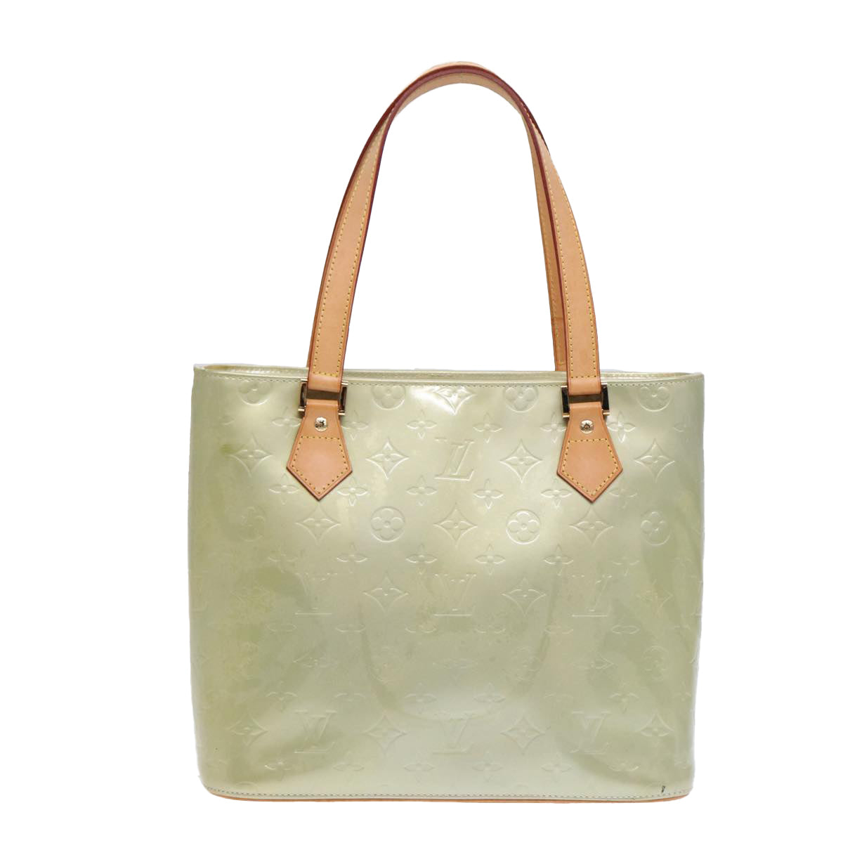 LOUIS VUITTON Monogram Vernis Houston Hand Bag Gris M91053 LV 73418