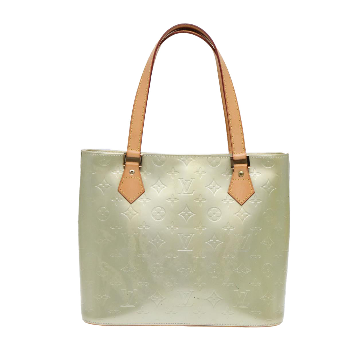 LOUIS VUITTON Monogram Vernis Houston Hand Bag Gris M91053 LV 73418