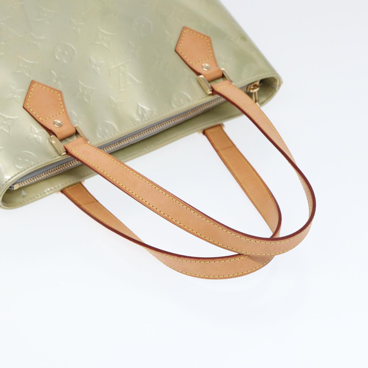 LOUIS VUITTON Monogram Vernis Houston Hand Bag Gris M91053 LV 73418
