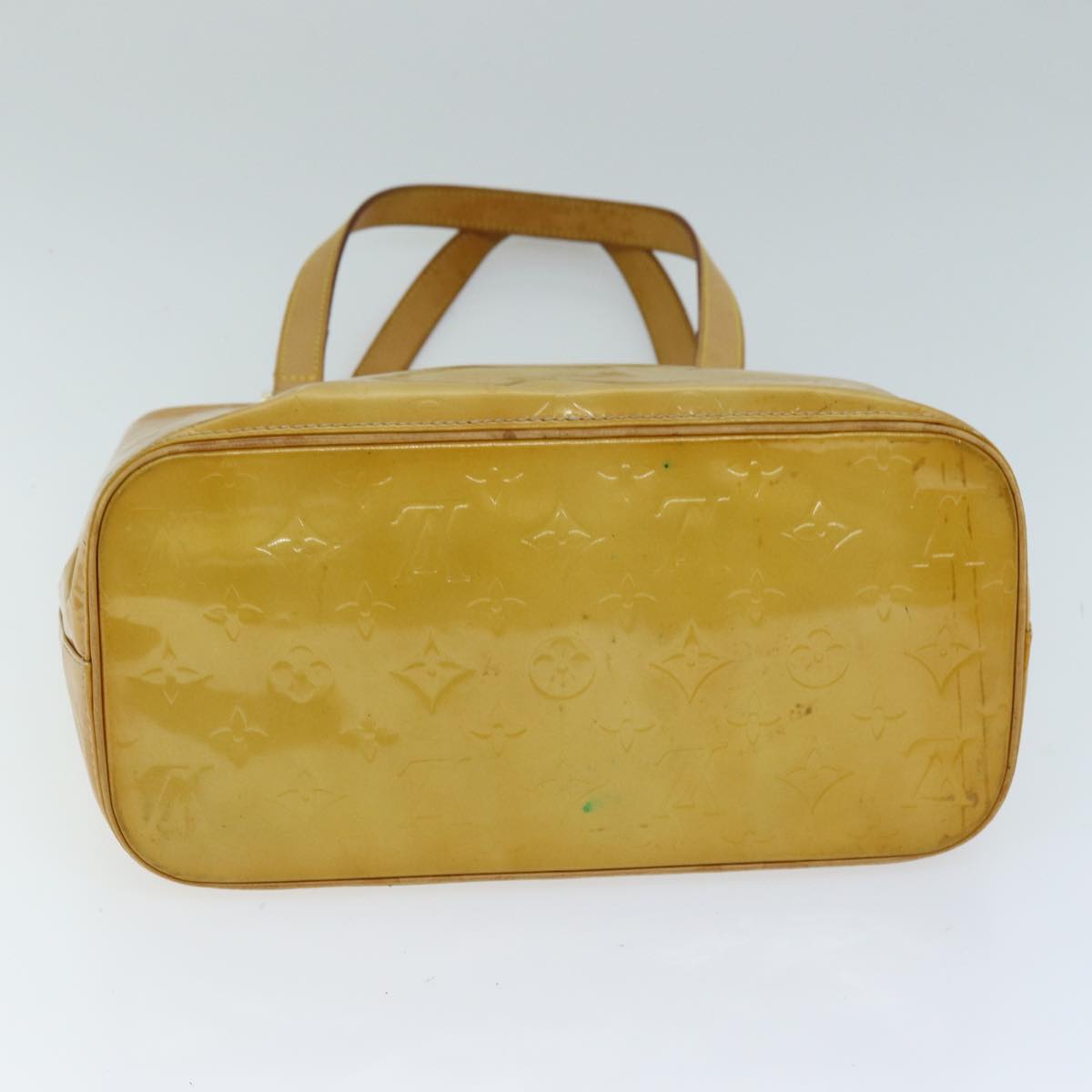 LOUIS VUITTON Monogram Vernis Houston Hand Bag Beige M91004 LV 73458