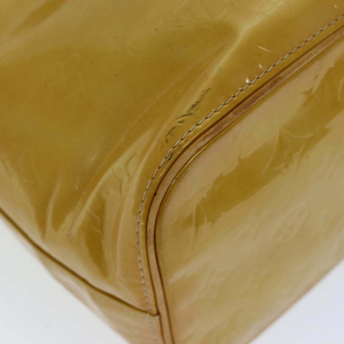 LOUIS VUITTON Monogram Vernis Houston Hand Bag Beige M91004 LV 73458