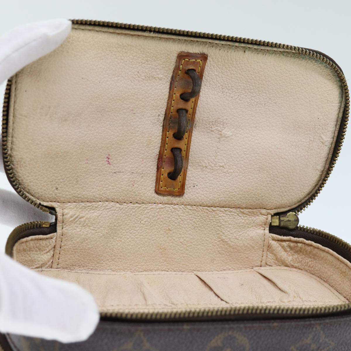 LOUIS VUITTON Monogram Trousse Brush PM Cosmetic Pouch M47510 LV 73460