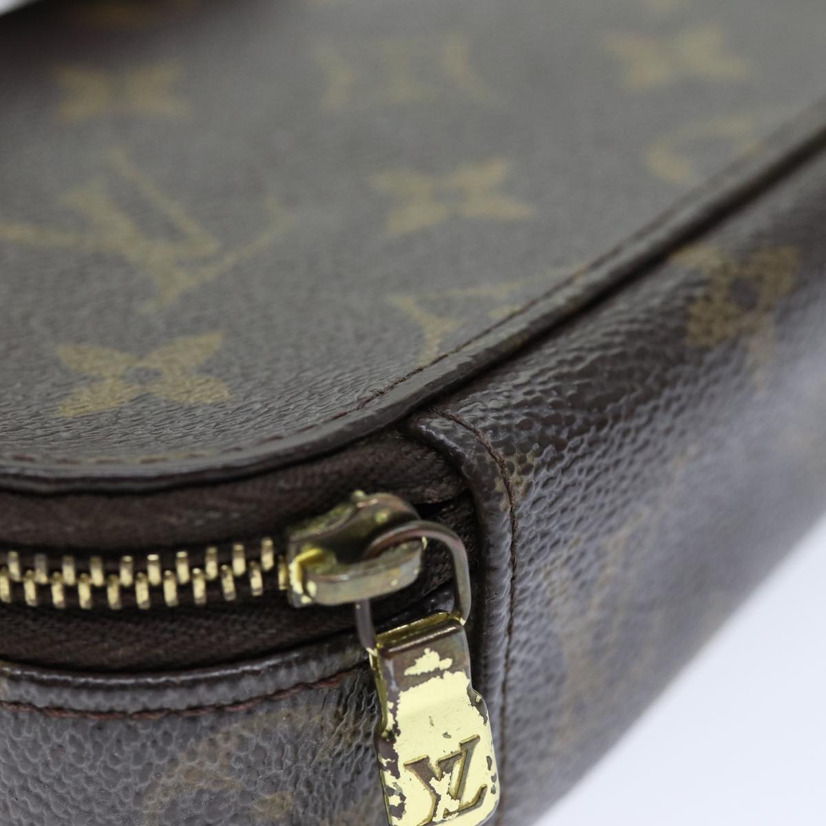LOUIS VUITTON Monogram Trousse Brush PM Cosmetic Pouch M47510 LV 73460