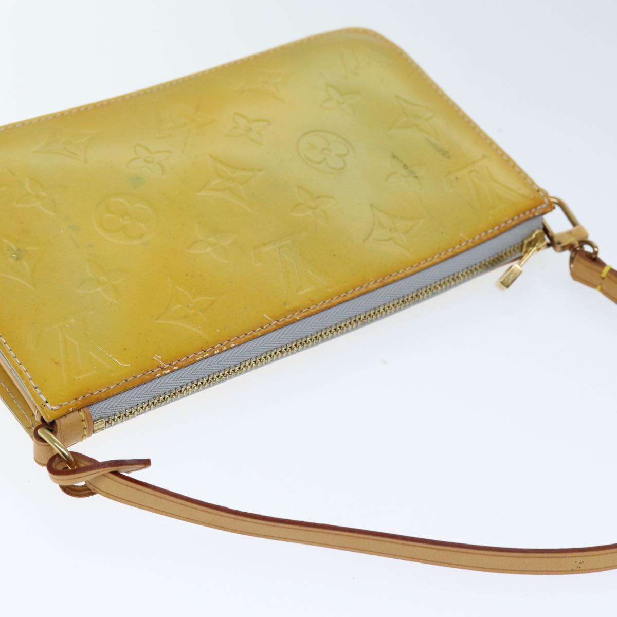 LOUIS VUITTON Monogram Vernis Lexington Accessory Pouch Gris M91056 73461