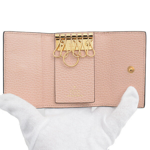 Luxury Gucci Trending 2025 GG Supreme Canvas Leather Key Case